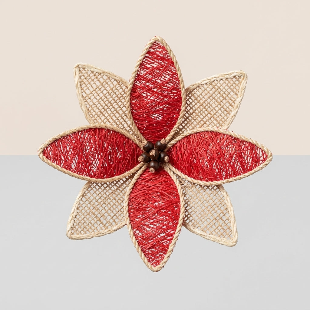 Poinsettia Weinachtsdeko 4er set