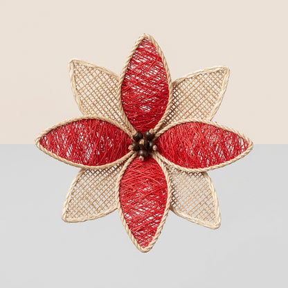 Poinsettia Weinachtsdeko 4er set